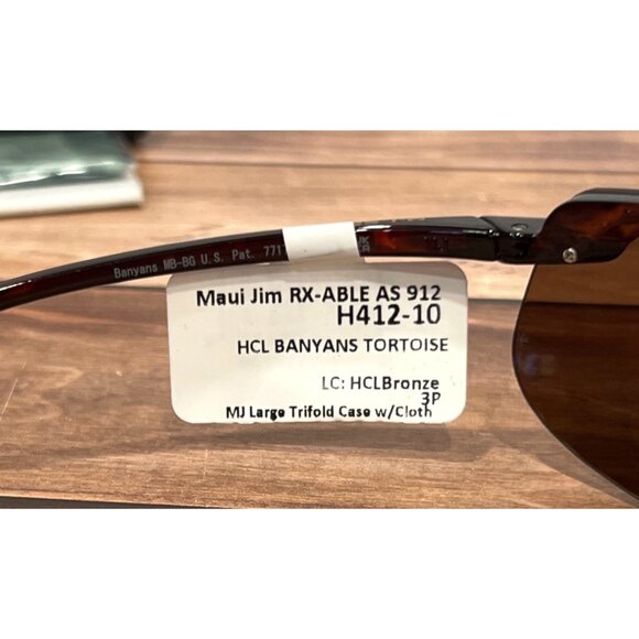 Maui Jim HCL Banyans RX-ABLE Sunglasses H412-10 Tortoise Frame With Bronze Polar - Picture 3 of 11